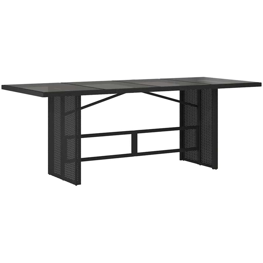Caféset med dynor 9 delar konstrotting svart vidaXL 190 x 80 x 75 cm – bild 4
