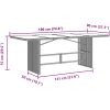 Caféset med dynor 9 delar konstrotting svart vidaXL 190 x 80 x 75 cm – miniatyr 10