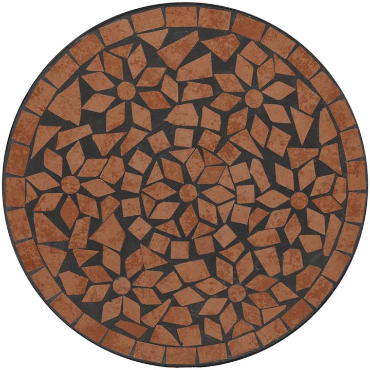 Caféset mosaik terrakotta järn och keramik vidaXL – bild 6