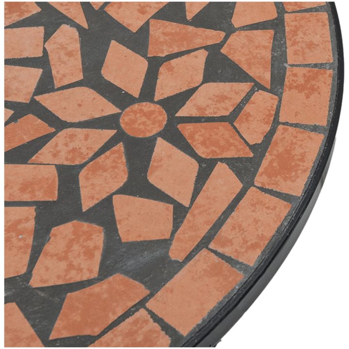 Caféset mosaik terrakotta järn och keramik vidaXL – bild 7