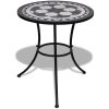 Caféset svart och vit 60 cm mosaik vidaXL 60 x 70 cm – miniatyr 1