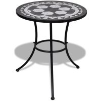 Caféset svart och vit 60 cm mosaik vidaXL