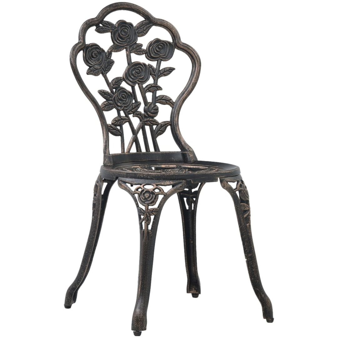 Caféstolar 2 st brons gjuten aluminium vidaXL – bild 2