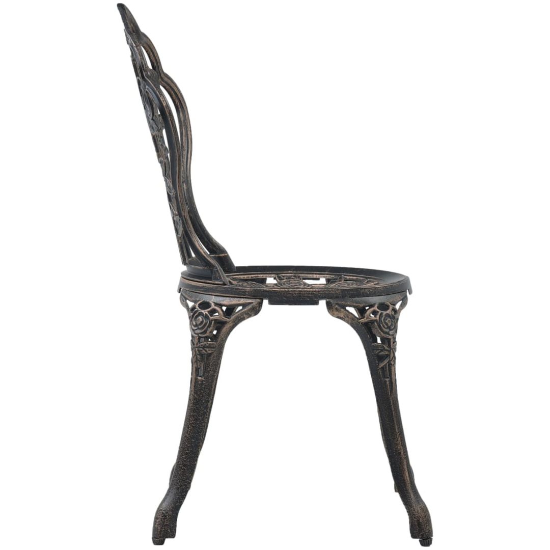 Caféstolar 2 st brons gjuten aluminium vidaXL – bild 4