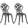 Caféstolar 2 st brons gjuten aluminium vidaXL – miniatyr 1