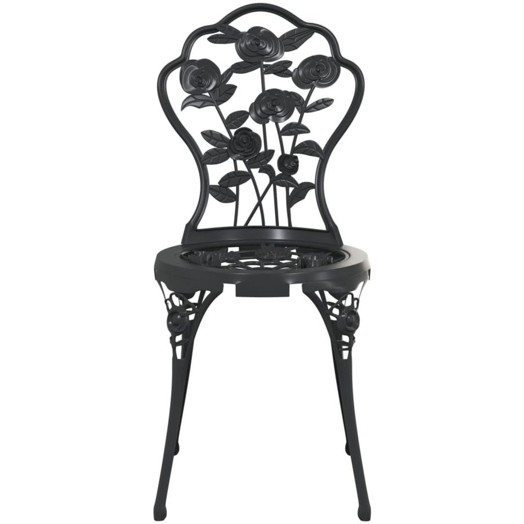 Caféstolar 2 st gjuten aluminium svart vidaXL – bild 4
