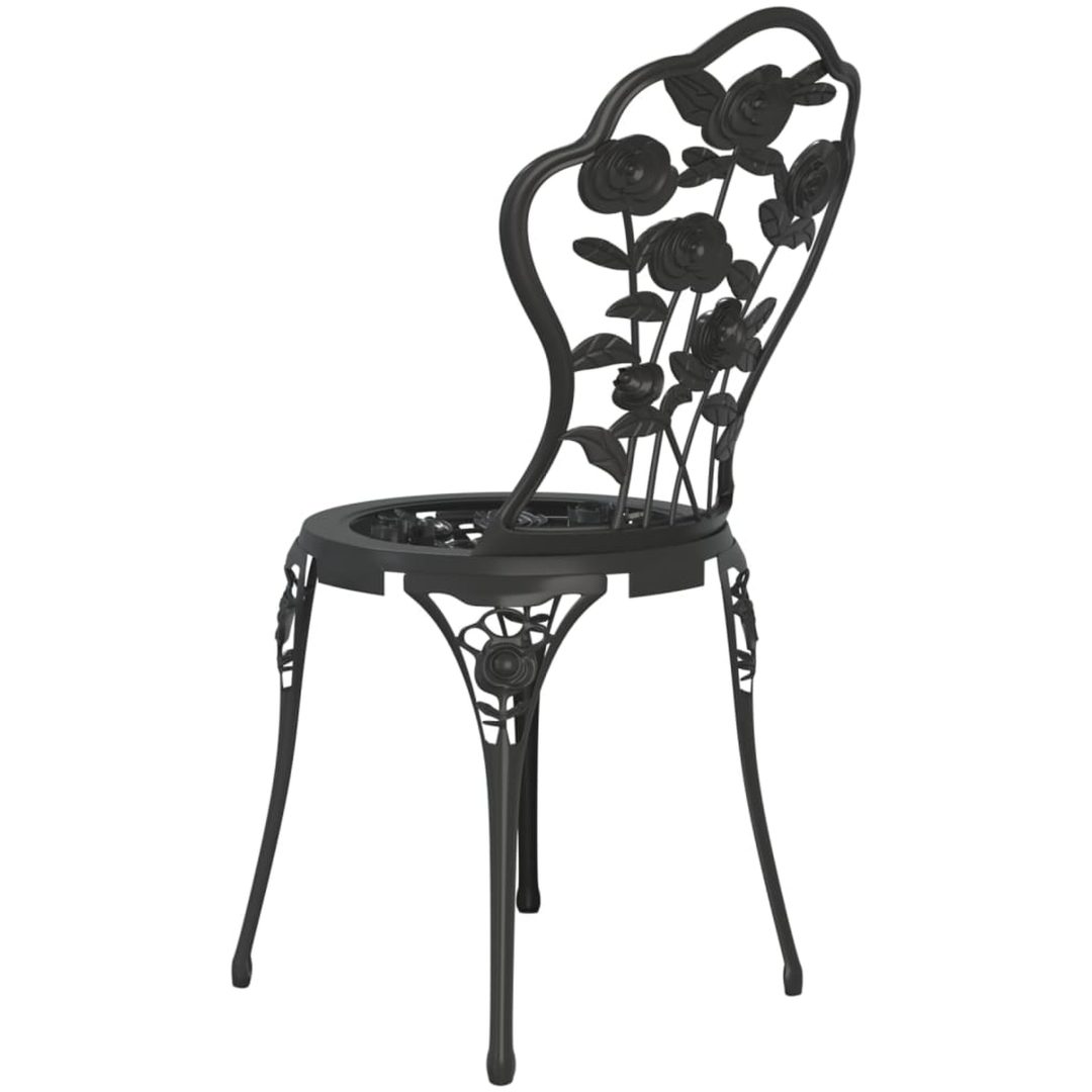 Caféstolar 2 st gjuten aluminium svart vidaXL – bild 5