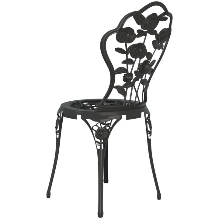 Caféstolar 2 st gjuten aluminium svart vidaXL – bild 5