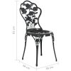 Caféstolar 2 st gjuten aluminium svart vidaXL – miniatyr 7