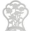 Caféstolar 2 st gjuten aluminium vit vidaXL – miniatyr 3