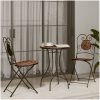 Caféstolar fällbara 2 st terrakotta keramik vidaXL – miniatyr 3