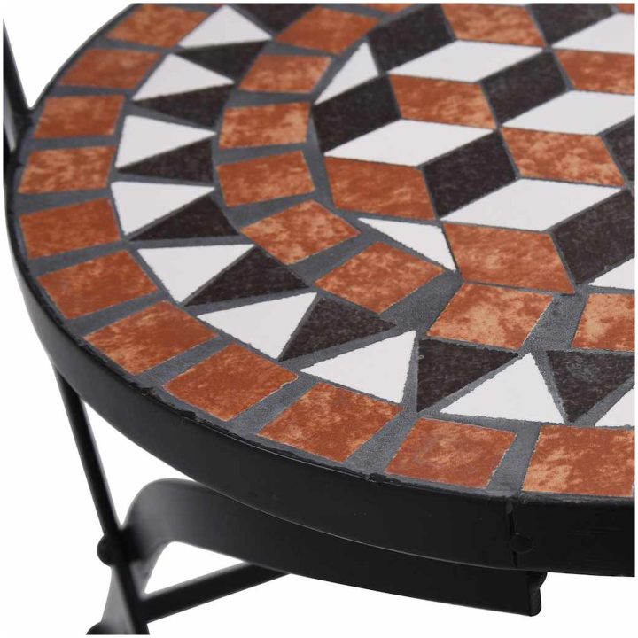 Caféstolar i mosaik 2 st brun keramik vidaXL – bild 8