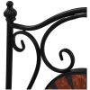 Caféstolar i mosaik 2 st brun keramik vidaXL – miniatyr 9