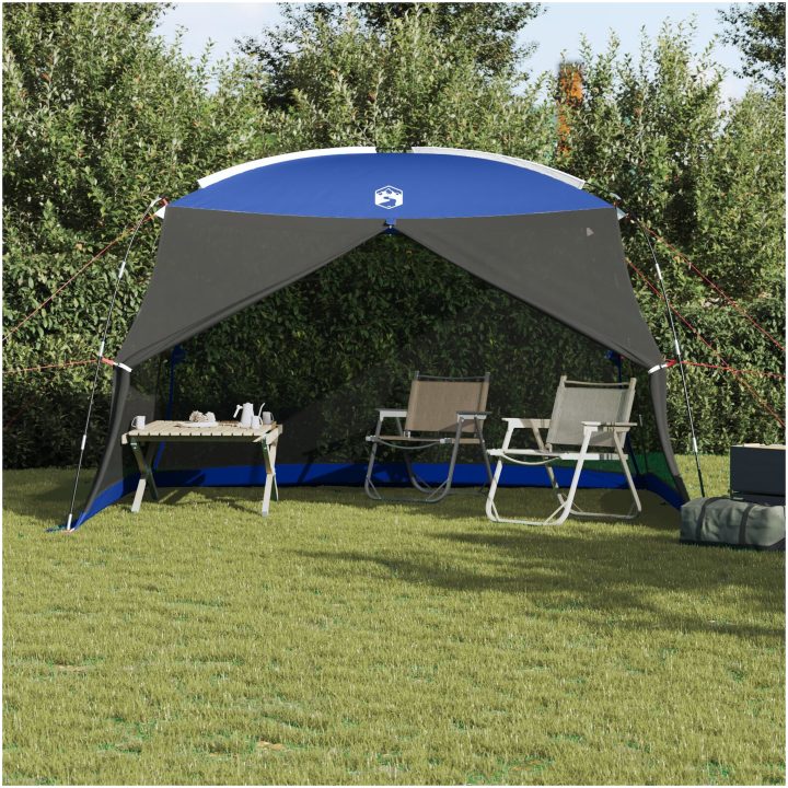 Camping Myggnät med Dörr Blå 5-Person Vattentät vidaXL 380 x 380 x 225 cm – bild 4