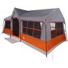 Camping Tält med Fönster Grå och Orange 12-Personers Vattentät vidaXL 622 x 295 x 238 cm – miniatyr 12