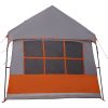 Camping Tält med Fönster Grå och Orange 12-Personers Vattentät vidaXL 622 x 295 x 238 cm – miniatyr 6