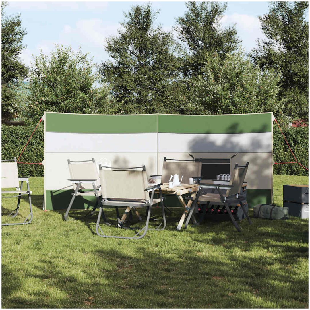 Camping Vindskydd Grön Vattentät vidaXL 340 x 130 cm – bild 3
