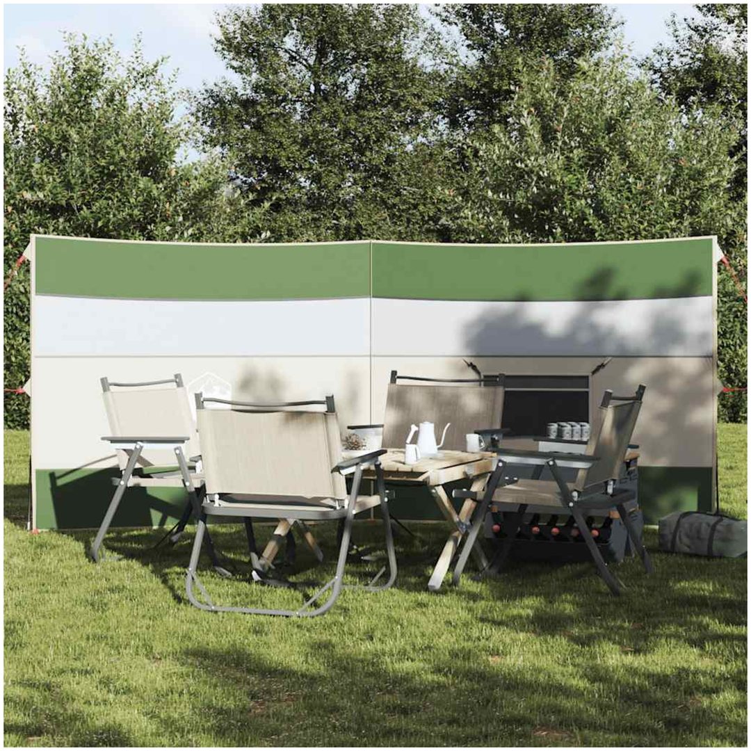 Camping Vindskydd Grön Vattentät vidaXL 340 x 130 cm