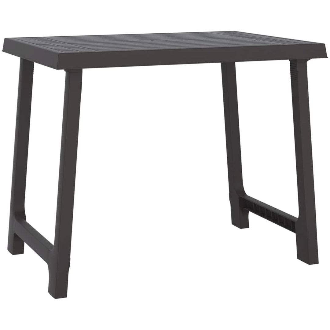 Campingbord antracit 79x56x64 cm PP träutseende vidaXL – bild 2