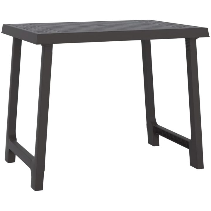 Campingbord antracit 79x56x64 cm PP träutseende vidaXL – bild 2