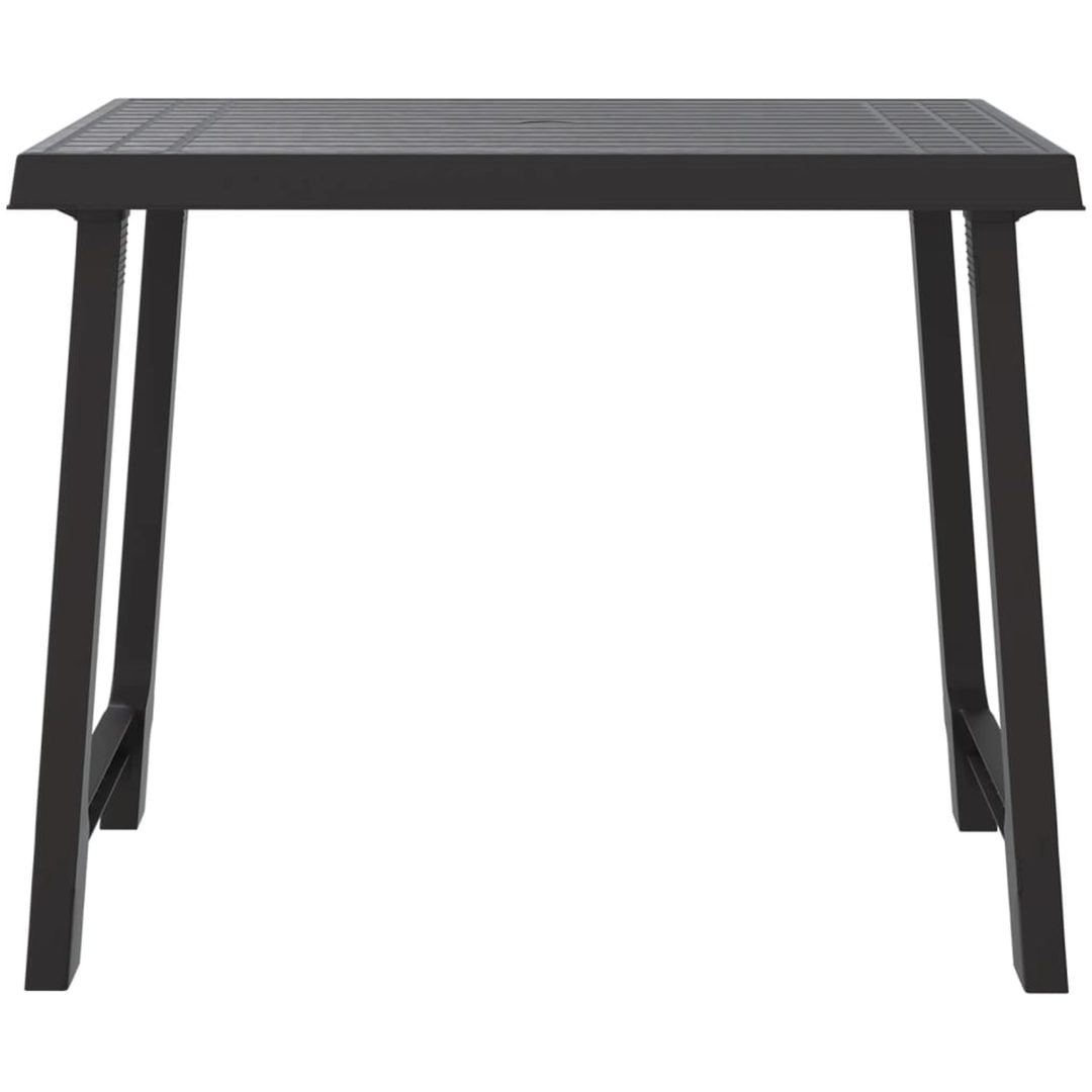 Campingbord antracit 79x56x64 cm PP träutseende vidaXL – bild 3