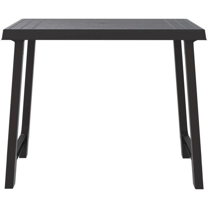 Campingbord antracit 79x56x64 cm PP träutseende vidaXL – bild 3
