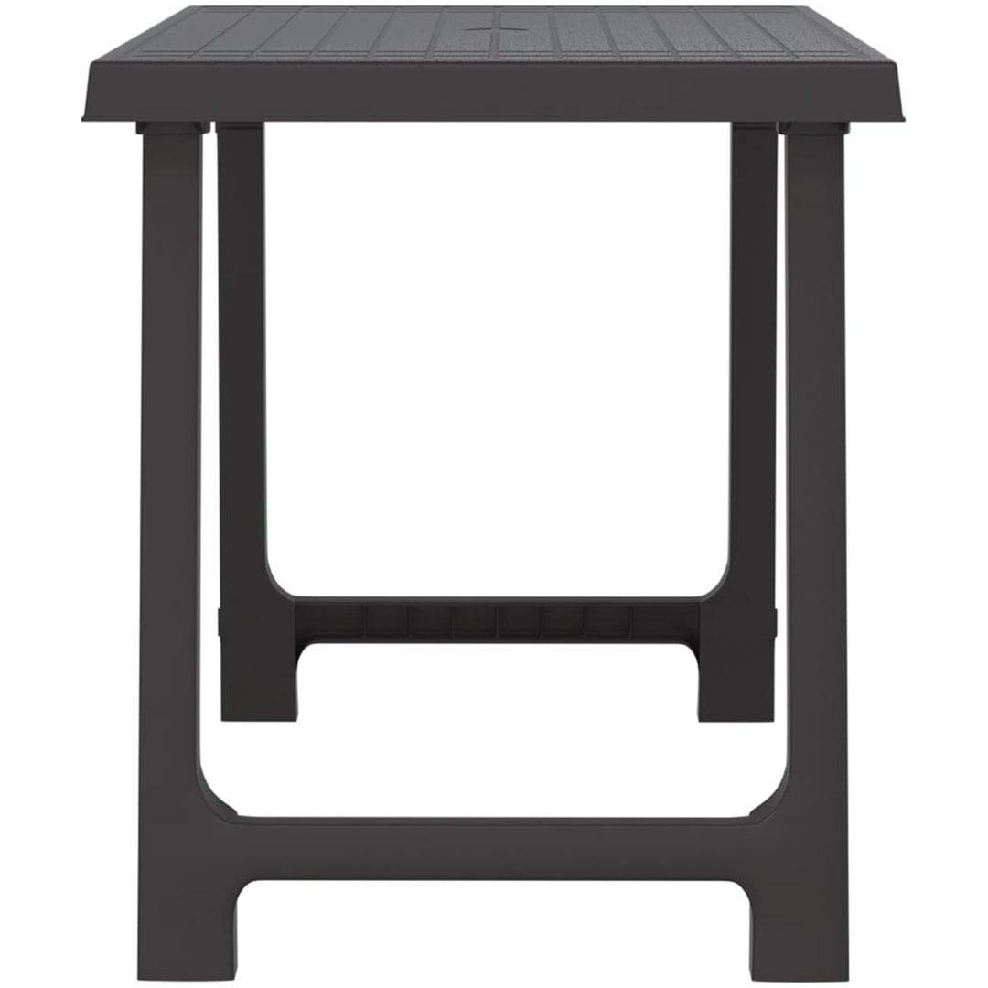 Campingbord antracit 79x56x64 cm PP träutseende vidaXL – bild 4
