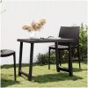 Campingbord antracit 79x56x64 cm PP träutseende vidaXL – miniatyr 1