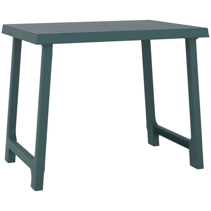 Campingbord grön 79x56x64 cm PP träutseende vidaXL – bild 2