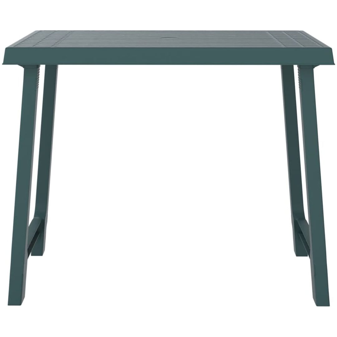 Campingbord grön 79x56x64 cm PP träutseende vidaXL – bild 3