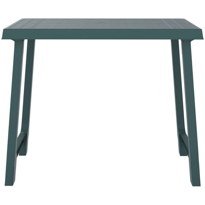 Campingbord grön 79x56x64 cm PP träutseende vidaXL – bild 3