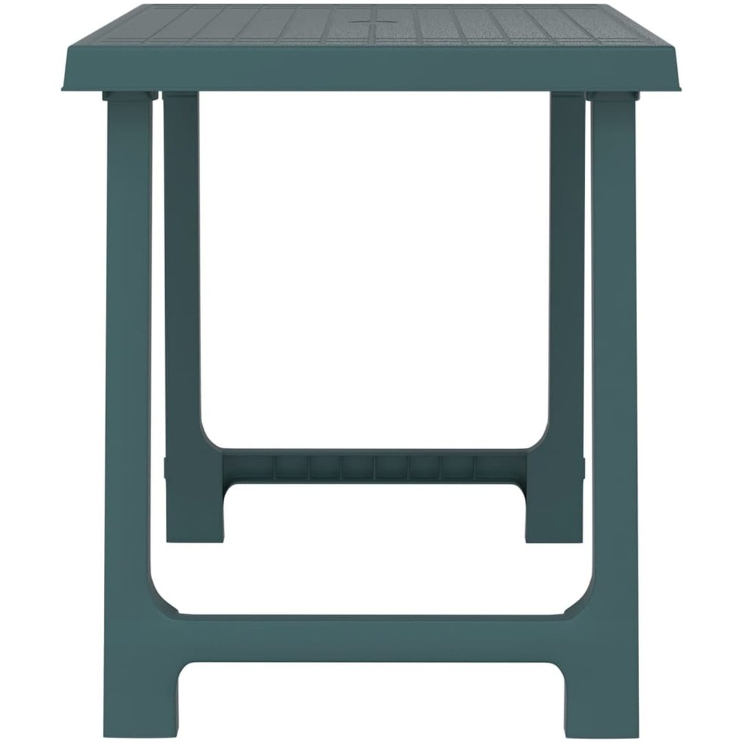 Campingbord grön 79x56x64 cm PP träutseende vidaXL – bild 4