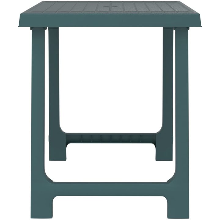 Campingbord grön 79x56x64 cm PP träutseende vidaXL – bild 4
