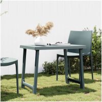 Campingbord grön 79x56x64 cm PP träutseende vidaXL