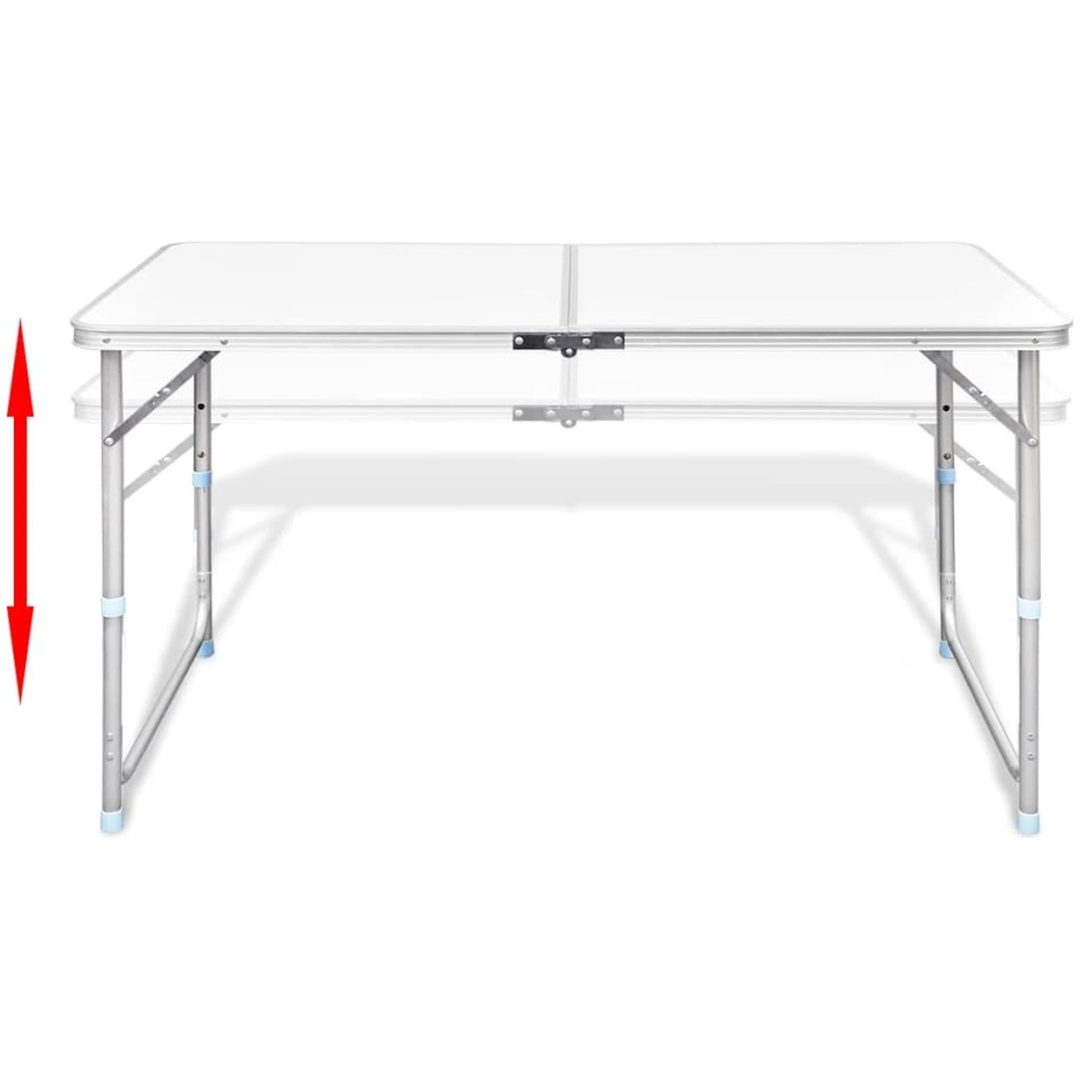 Campingbord med 4 pallar set Aluminium vidaXL 120 x 60 cm – bild 3