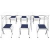 Campingbord med 6 stolar, hopfällbar och justerbar i höjd) vidaXL 180 x 60 cm – miniatyr 4