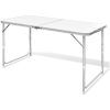Campingbord med höj- och sänkbar aluminium (hopfällbar) vidaXL 120 x 60 cm – miniatyr 1