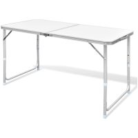 Campingbord med höj- och sänkbar aluminium (hopfällbar) vidaXL