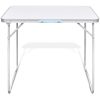 Campingbord med metallram, hopfällbar 80 x 60 cm vidaXL – miniatyr 3