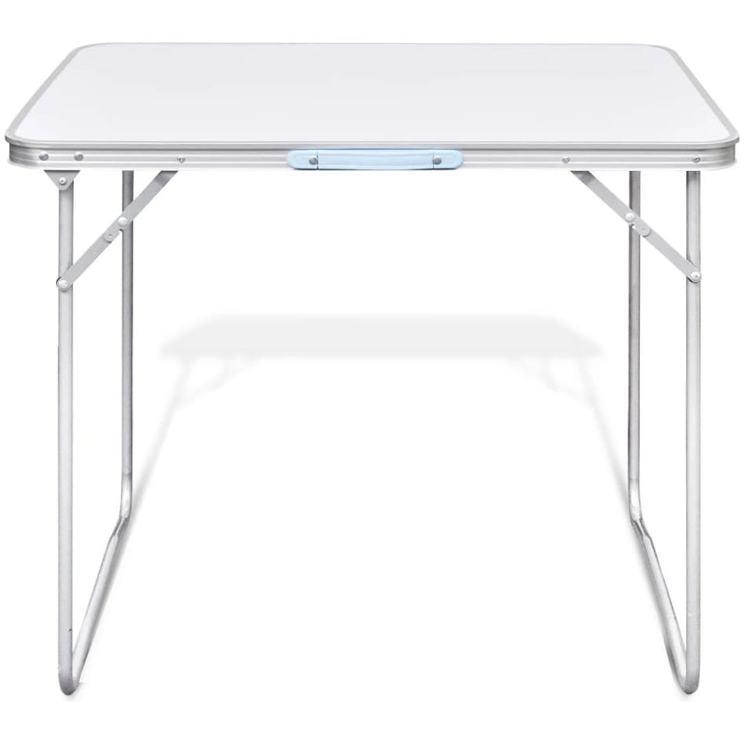 Campingbord med metallram, hopfällbar 80 x 60 cm vidaXL – bild 3