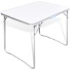 Campingbord med metallram, hopfällbar 80 x 60 cm vidaXL – miniatyr 1
