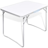 Campingbord med metallram, hopfällbar 80 x 60 cm vidaXL