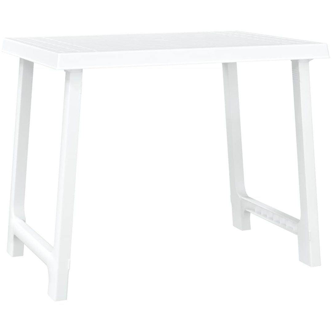 Campingbord vit 79x56x64 cm PP träutseende vidaXL – bild 2