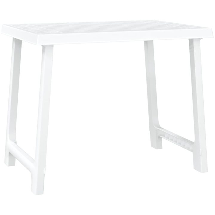 Campingbord vit 79x56x64 cm PP träutseende vidaXL – bild 2