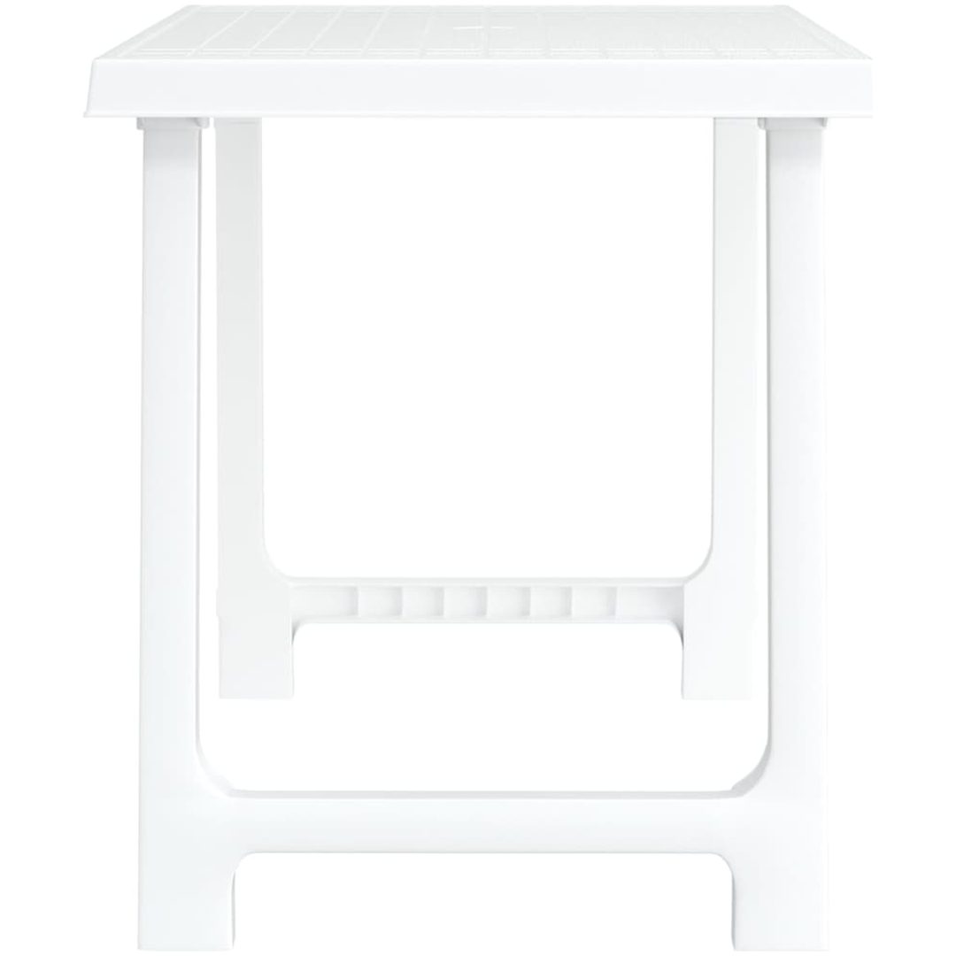 Campingbord vit 79x56x64 cm PP träutseende vidaXL – bild 4