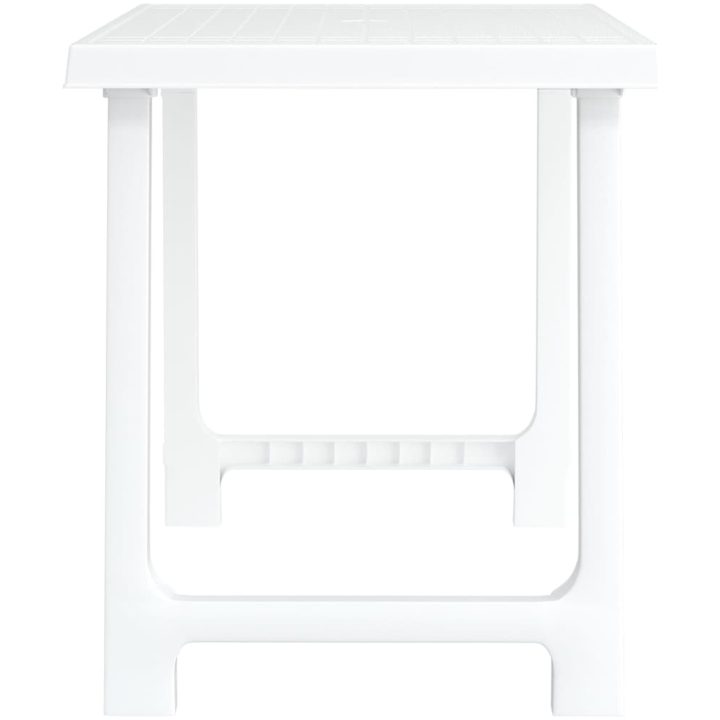 Campingbord vit 79x56x64 cm PP träutseende vidaXL – bild 4