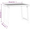 Campingbord vit 79x56x64 cm PP träutseende vidaXL – miniatyr 6