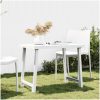 Campingbord vit 79x56x64 cm PP träutseende vidaXL – miniatyr 1