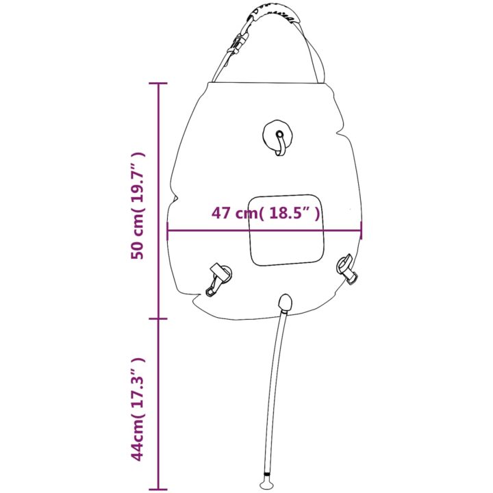 Campingduschpåse blå 20 L PVC vidaXL – bild 12