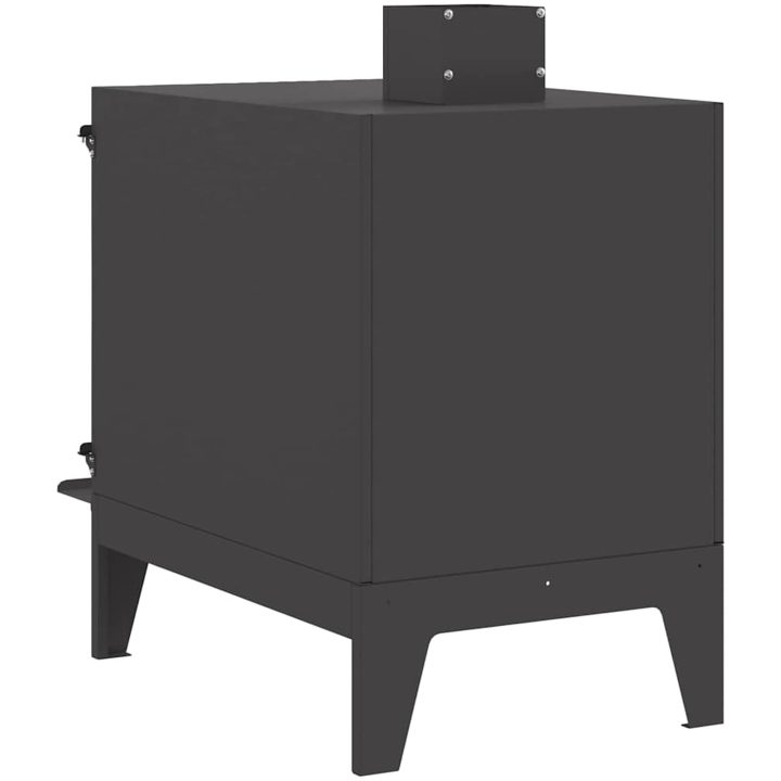 Campingkamin med skorsten Svart 35x50x6 Stål vidaXL Medium – bild 5